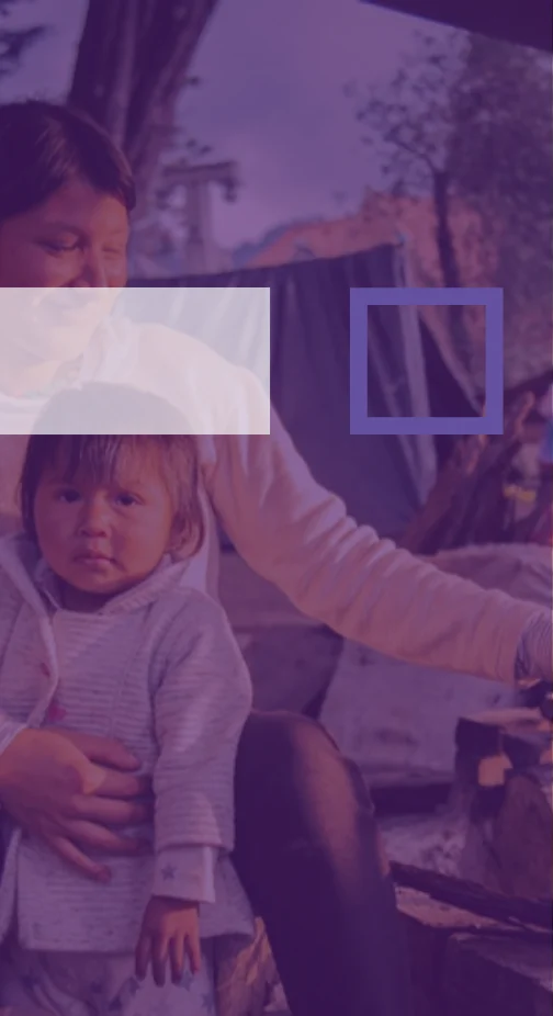 Familias de una comunidad acompañada por organizaciones de impacto